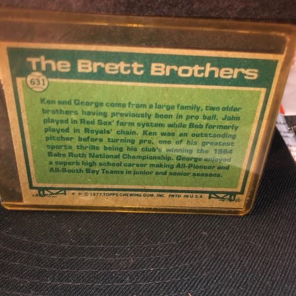 George and Ken Brett - Big League Brothers Baseball Card - Picture 4 of 5